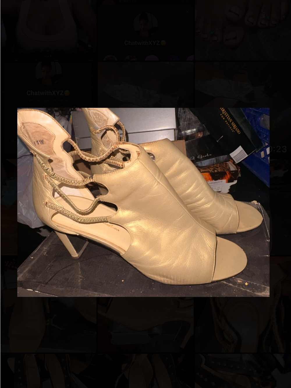 Women's Beige Slingback Heel - Elegant Cream Leather Dress Shoe